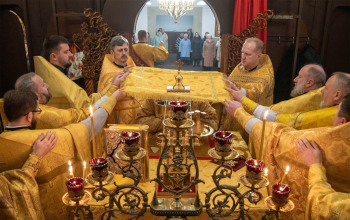 Божественная литургия в храме Рождества Христова в день памяти блгв. вел. кн. Александра Невского