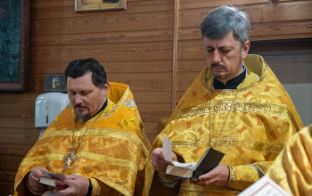 Протоиерей Александр Вербило сослужил епископу Амвросию в храме Рождества Пресвятой Богородицы аг. Худовцы