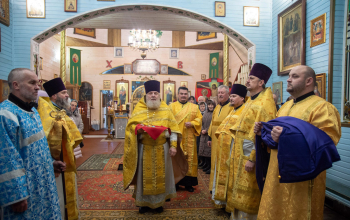 Протоиерей Александр Вербило сослужил епископу Амвросию в храме Рождества Пресвятой Богородицы аг. Худовцы