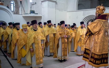 Соборное богослужение священнослужителей Борисовской епархии