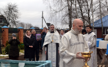 Великое освящение воды в храме Рождества Христова