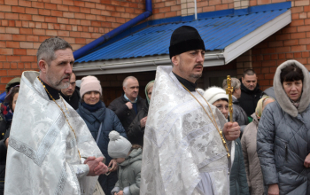 Великое освящение воды в храме Рождества Христова