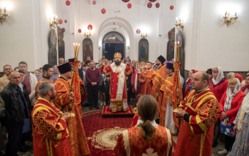 Пасха 2025: Архиерейское богослужение в кафедральном соборе Воскресения Христова