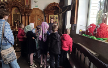 Учащиеся ГУО "Средняя школа № 8" в храме Рождества Христова
