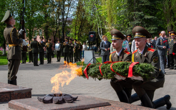Епископ Амвросий принял участие в митинге в честь 80-летия Победы