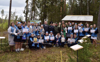 Освящение установленного Креста вблизи д.Иканы на «Поляне партизан»