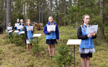 Освящение установленного Креста вблизи д.Иканы на «Поляне партизан»