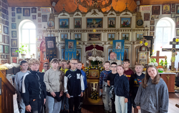 Ребята из летнего лагеря отдыха ГУО «Лошницкой гимназии» посетили храм святого Архангела Михаила