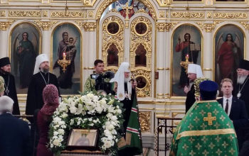 Верующие Борисовской епархии молились на утрене, возглавляемой Патриархом Кириллом
