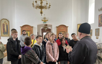 Участники палаточных передвижных лагерей «Юность» и «Лидер» посетили храм Святого Архангела Михаила