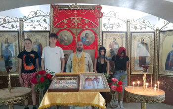 Учащиеся ГУО "Средняя школа № 16" в храме святого великомученика Георгия Победоносца