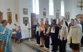 Молебен на начало учебного года в храме Святого Архангела Михаила