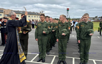 Торжественная линейка в Борисовском кадетском училище
