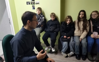 Беседа иерея Артемия Щербицкого с учащимися 12 средней школы