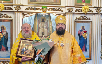 Епископ Амвросий поздравил благочинного Борисовского районного церковного округа иерея Александра Лукьяновича с 55-летием