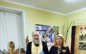 Иерей Александр Лукьянович на открытии нового отделения ТЦСОН Борисовского района