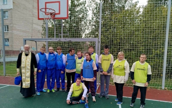 Иерей Александр Лукьянович на открытии нового отделения ТЦСОН Борисовского района