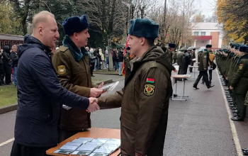 Торжественный митинг посвящённый выпуску курсантов 114-й школы прапорщиков