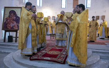 Соборное богослужение священнослужителей Борисовской епархии