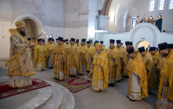 Соборное богослужение священнослужителей Борисовской епархии