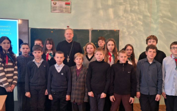 Встреча протоиерея Сергия Башкирова с учащимися Пересадской СШ и их родителями 