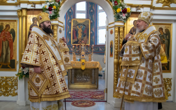 Торжественное архиерейское богослужение в честь 50-летия епископа Амвросия