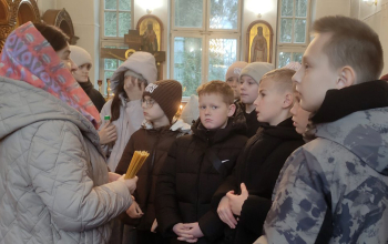 В  приходе храма Рождества Христова побывали учащиеся 5 класса ГУО «СШ № 2»