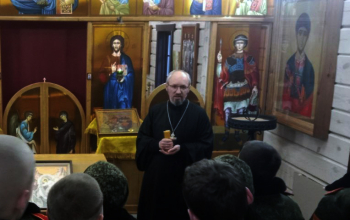 Встреча иерея Сергея Хацкевича с кадетами