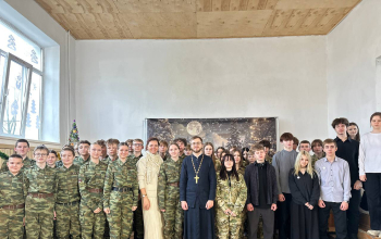 Встреча иерея Вадима Свириденко с ребятами из военно-патриотических клубов