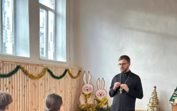 Ребята из военно-патриотического клуба «Патриот» встретились со священником Вадимом Свириденко