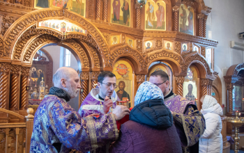 Архиерей совершил Литургию Преждеосвященных Даров в храме Рождества Христова