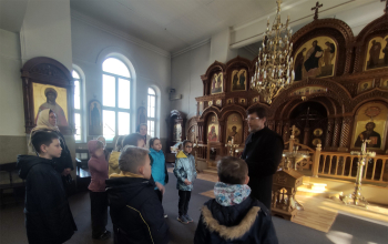 Занятие по православному краеведению для учеников СШ № 12