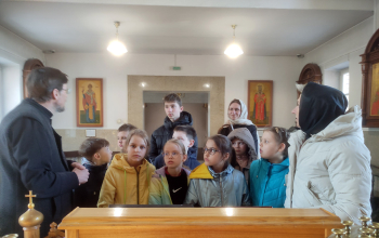 Занятие по православному краеведению для учеников СШ № 12