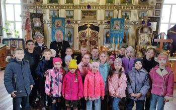 Встреча с детьми в храме святого Архангела Михаила аг.Лошница