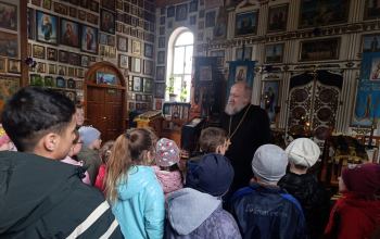 Встреча с детьми в храме святого Архангела Михаила аг.Лошница