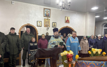 Ковчег с частицей Пояса Пресвятой Богородицы в храме святого великомученика Георгия Победоносца