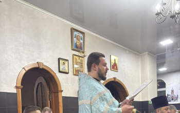 Ковчег с частицей Пояса Пресвятой Богородицы в храме святого великомученика Георгия Победоносца