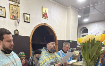 Ковчег с частицей Пояса Пресвятой Богородицы в храме святого великомученика Георгия Победоносца