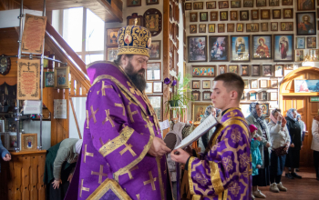 Литургия Преждеосвященных Даров в храме святого Архангела Михаила аг. Лошница