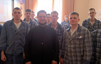 Встреча военнослужащих с иереем Фёдором Малеевым