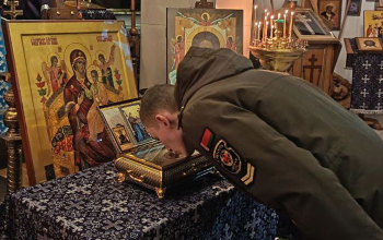 Ковчег с частицей Пояса Пресвятой Богородицы в храме святого благоверного князя Димитрия Донского