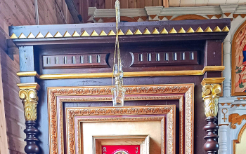 Освящение восстановленного Никольского киота в Свято-Никольском храме д. Ляховка