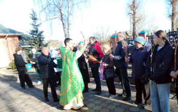 Вербное воскресенье в храме Рождества Христова