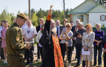 Иерей Александр Лукьянович принял участие в церемонии увековечивания памяти советских военнослужащих