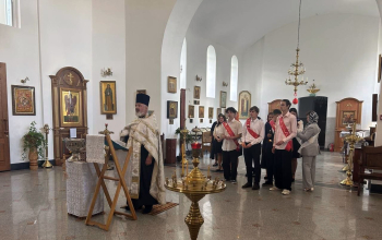 Протоиерей Андрей Капульцевич отслужил молебен перед началом экзаменов для учащихся Зембинской СШ