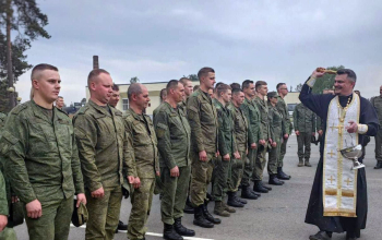 Икона св. Георгия Победоносца посетила воинские части Борисова