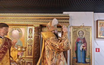 Епископ Амвросий освятил новый иконостас криптового храма святой мученицы Иулии Карфагенской 