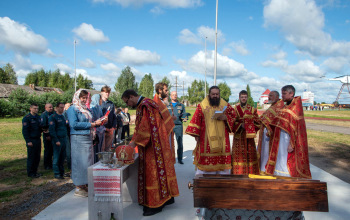 Чин закладки капсулы в основание храма в честь иконы Божией Матери «Неопалимая Купина»
