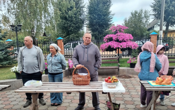 Освящение плодов в приходе храма Рождества Христова в праздник Преображение Господне