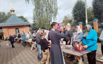 Освящение плодов в приходе храма Рождества Христова в праздник Преображение Господне